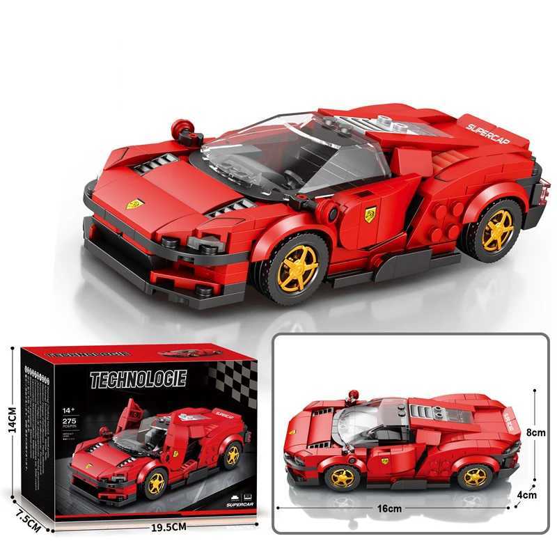 Super Sport Car Building Blocks Ci Speed Vehicle Car Model Desktop Ornaments DIY Assembly Brick Toys Holiday Gift For Children C251203