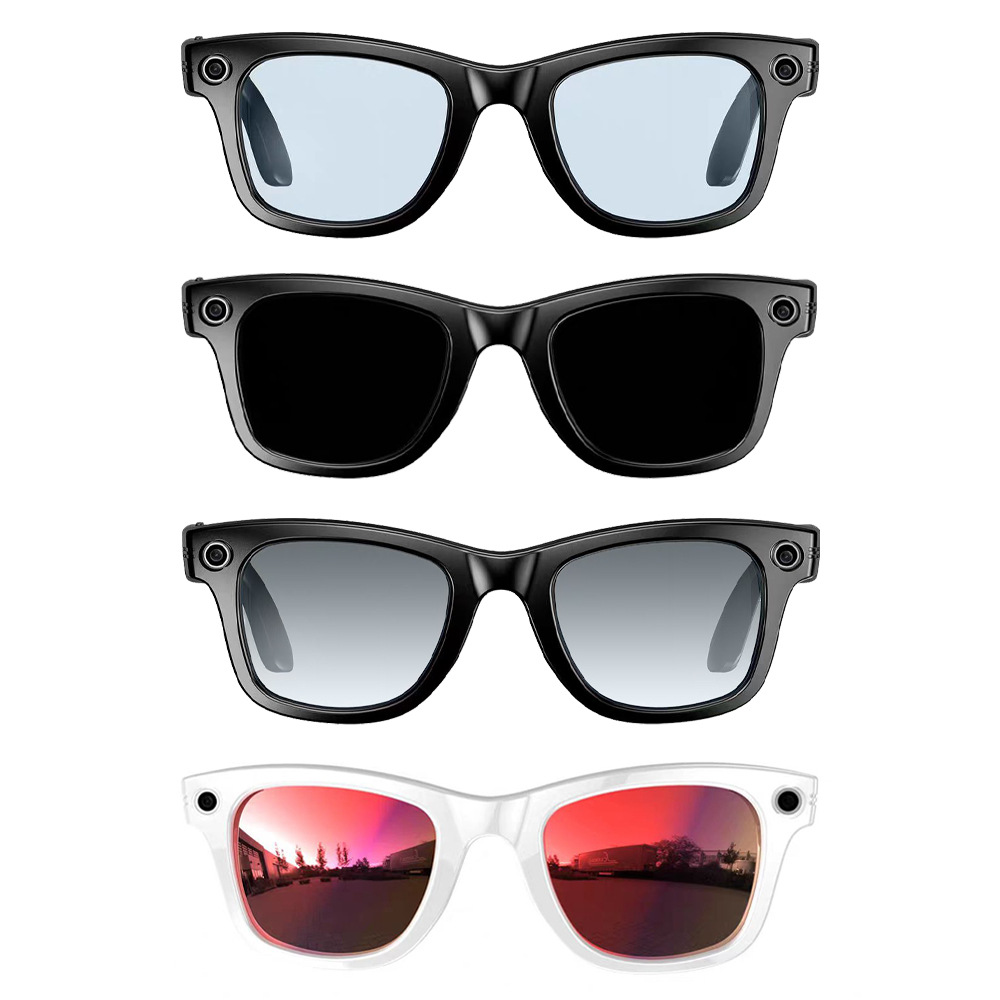 AI Smart Glasses 4K HD Camera, BT Call, 800W Anti-Shake Camera Glasses with Video Recording Dual Mic, Simultaneous Interpretation/GPT Identify Objects