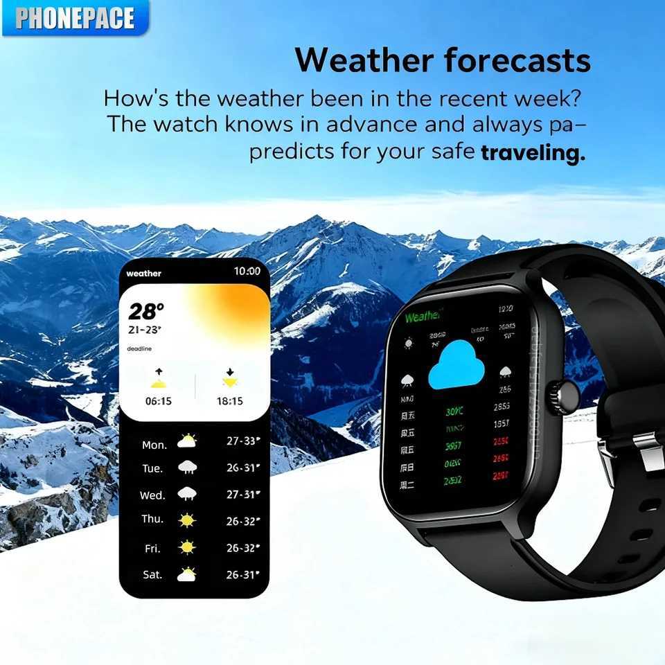 PHONEPACE H9 Intelligent Watch Call Remote Photography Sleep Monitoring Mtiple Sports Modes Rate Blood C251203
