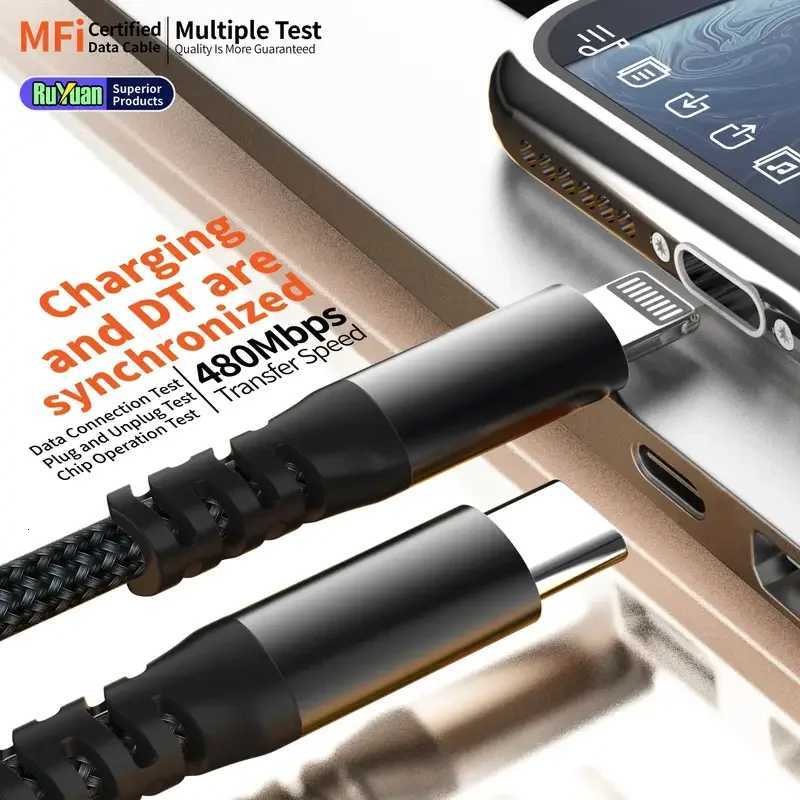 LAIHONEN 1PC MFI Certified Data Cable 20W Type C to Lightning Fast Charging Data Cable for iPhone 14 Plus 14 Pro 14 Pro Max C251203