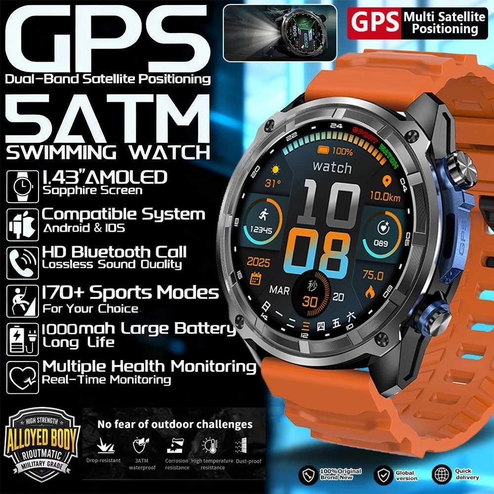 Military Smart Watch DT G1 GPS Track Cpass Altimeter Calling 1000mAh Battery DTG1 Men Outdoor Sports SmartWatch C251203