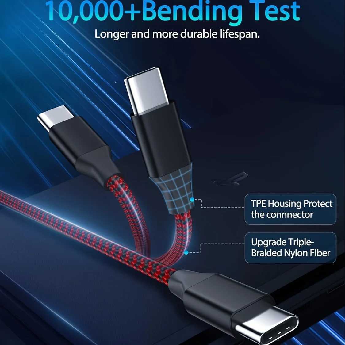 1PC USB A to USB C cable fast charging Type C charging cable suitable for iPhone 16 15 Pro Max Plus suitable for S24 C251203