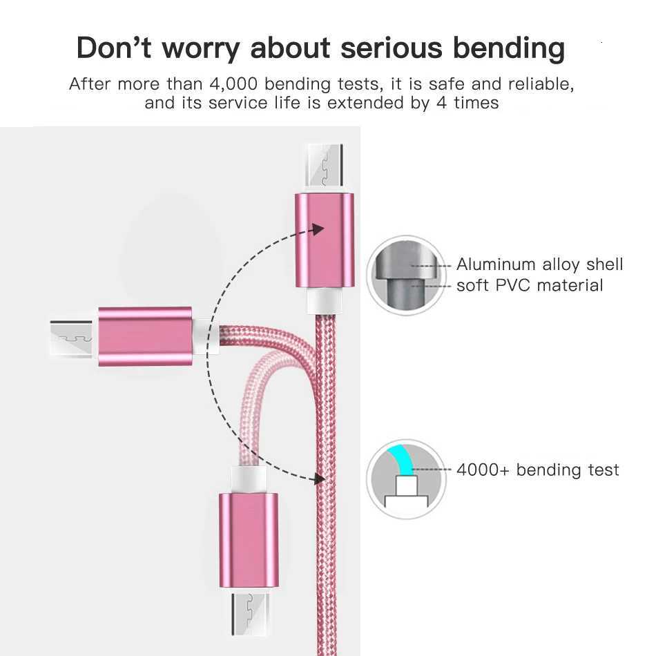 Type C USB C Cable for iphone 7 Xs MAX 6 plus 7 6s X se ipad 2 mini USB Fast Charging Data Cable cord 8 Pin iphone cables C251203