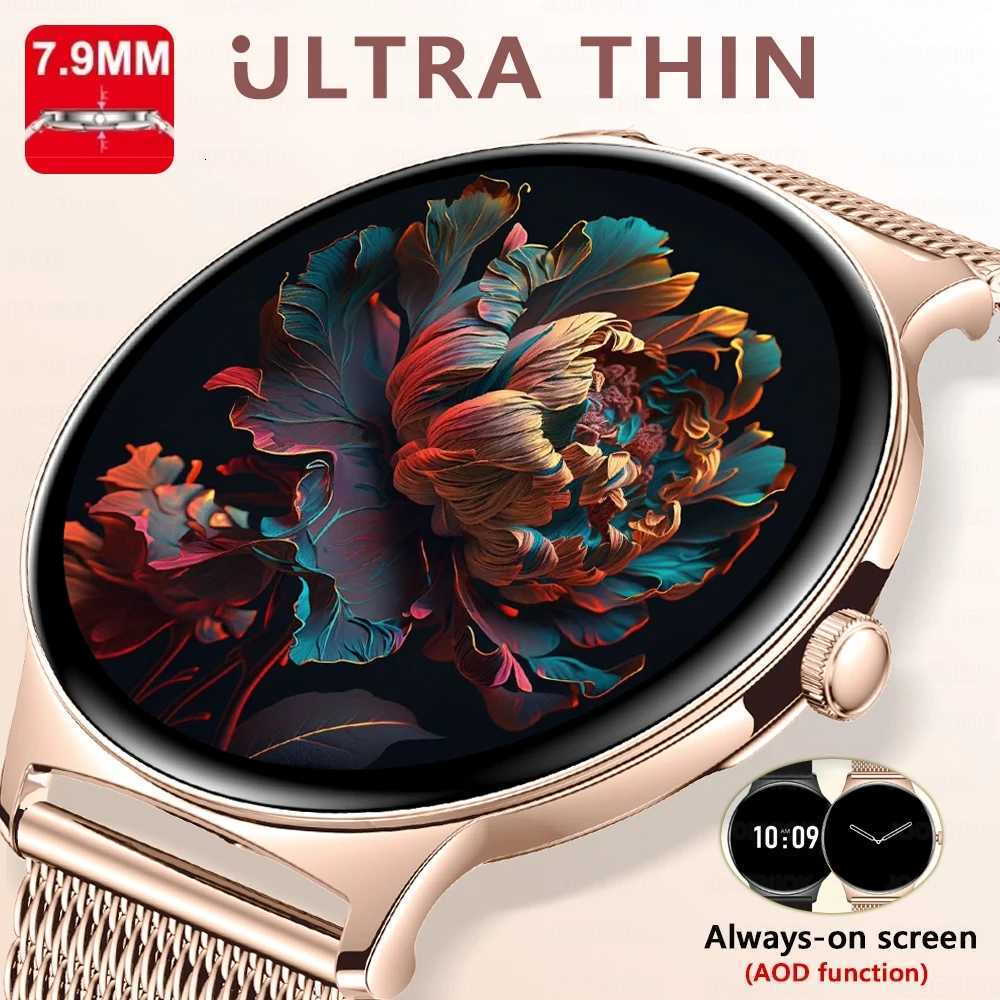 For New tra Thin Smart Watch Wen Sn Always Display Time Sports Bracelet Call Fashion Smartwatch C251203