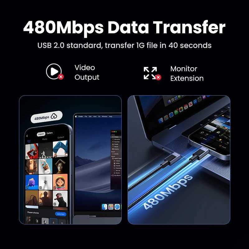 UGREEN PD 240W USB C to USB C Cable PD31 Fast Charge for Book Laptop iPhone 17 16 iPad S25 S24 5A PD Charging Cable C251203