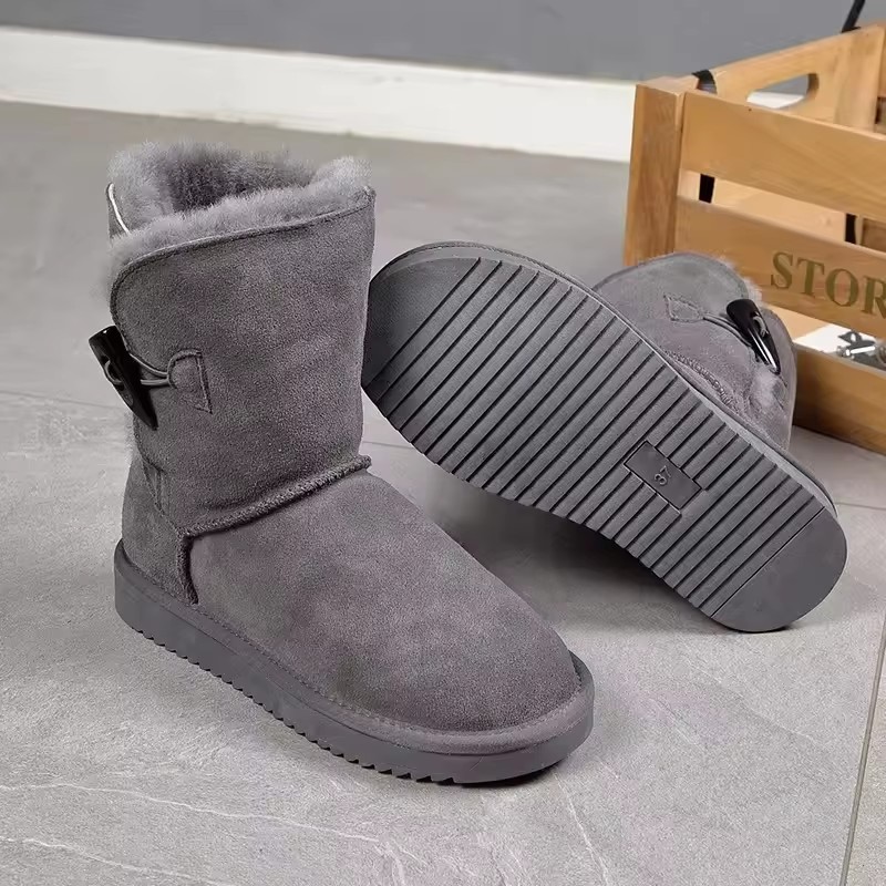 Designer shoes 2025 new fur integrated snow boots for womens mans winter warm and thick soled fashion boots