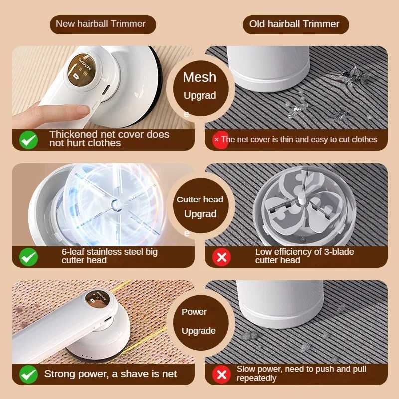S1 Lint Remover Sweater Ball Trimmer for Household Clothing Shaver for Hair Removal Machine Hair Trimmer Rechargeable Defuzzer M251203 - view 4