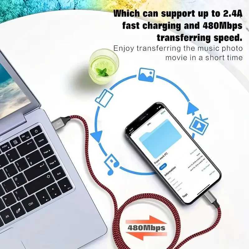 High qualit MFi Certified USB A To Lightning 1M 2M Cable For iPhone 14 13 12 11 X Fast Charging Cable Charger Data Wire Cord C251203