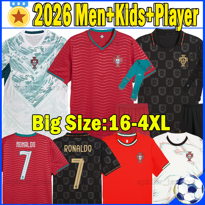XXXL 4XL 2026 Portugal national football team Soccer Jerseys 26 27 Portuguese JOAO FELIX B.FERNANDES RAMOS Player Version Football Shirts Goalkeeper Men Kids Kits
