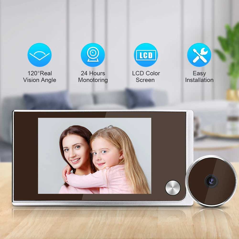 35 Inch Digital Door Viewer Peephole Camera Doorbell 120 Degree HD Home Cat Eye Mirilla Viewer with LCD Screen Monitor X251203