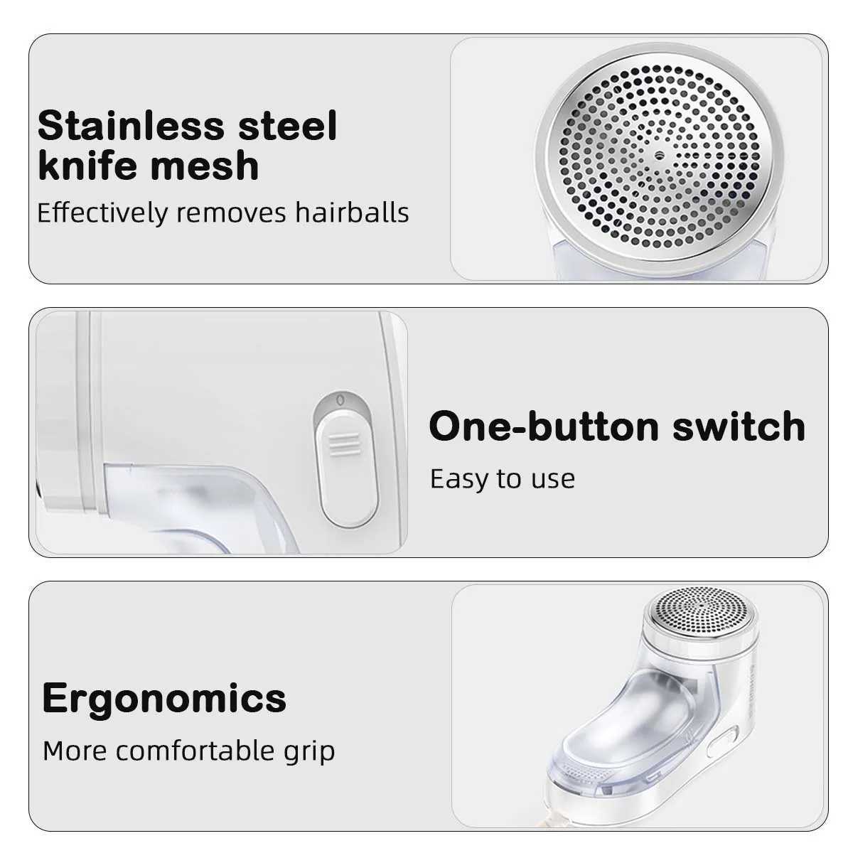 Household Clothing Shaver Fabric Remover USB Direct Plug Electric Hair Remover Portable Fluff Trimmer Professional Hair Remover M251203 - view 7