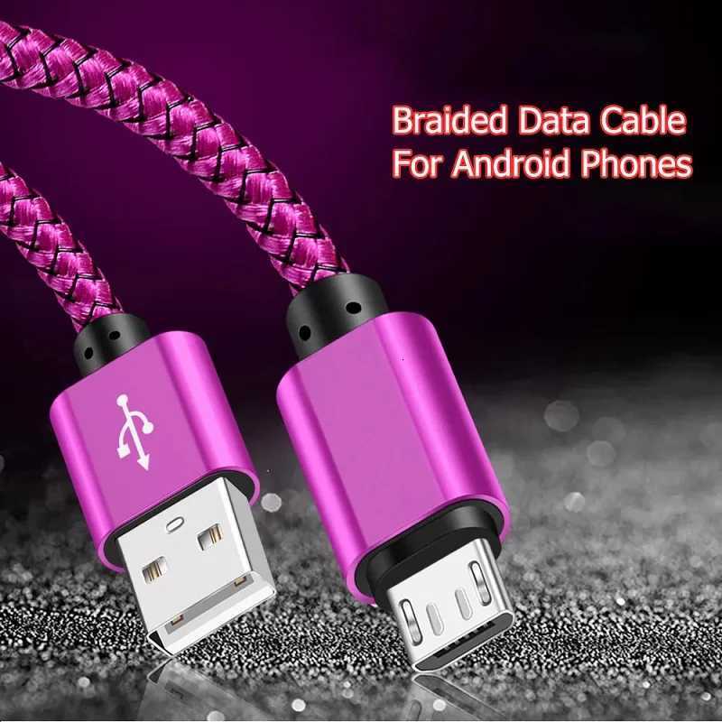 Micro USB Cable Data Sync 2A Nylon Braided Fast Charging 1M 2M Charger Cable For Android Phone USB Micro C251203