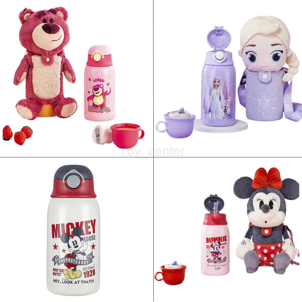 Disney Stainless Steel Material Straw Thermos Cup Cartoon Strawberry Bear Water Bottle Exquisite Gift Box With Cup Cover 620ML H251203