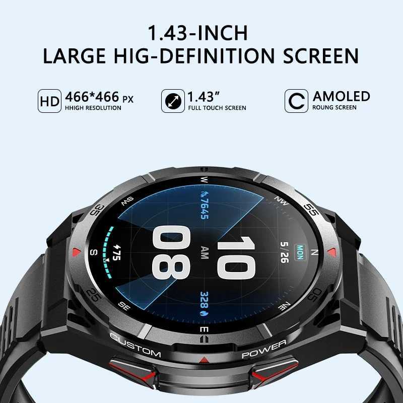 YT X2 GPS 3ATM Waterproof SmartWatch Cpass 143inch Amoled HD Round Sn Sports Smart Watch PK Stratos 2 tra For Men C251203