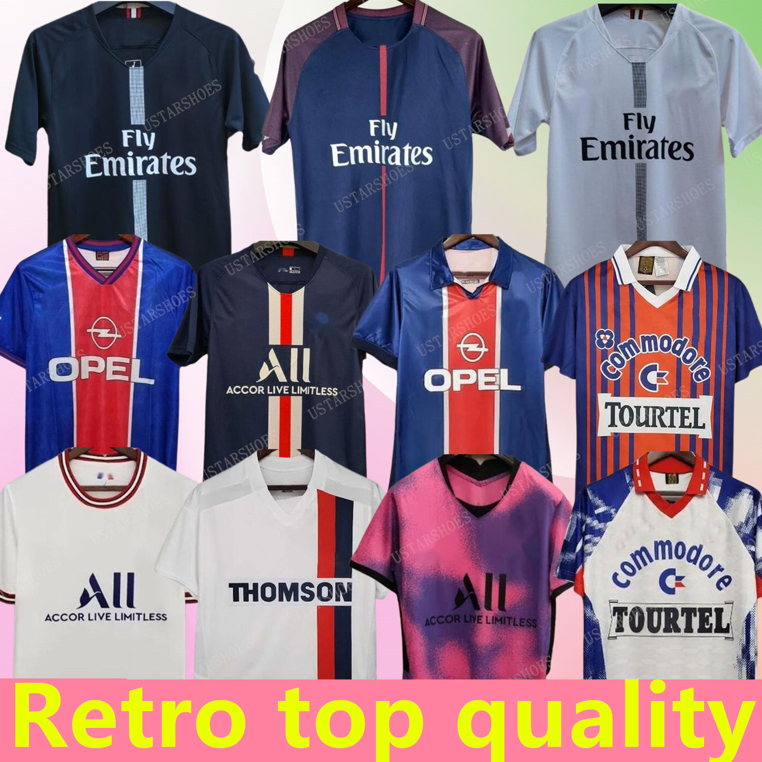 Retro soccer jerseys Menez Motta MBAPPE MATUIDI Ibrahimovic 90 92 93 94 95 96 98 99 00 01 02 12 13 15 17 OKOCHA Leroy Rai Anelka NEYMAR RONALDINHO classic football shirts