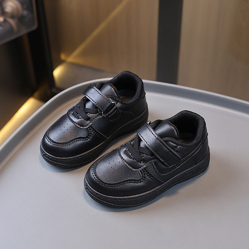 Black White Kids Shoes Toddler Boys Sneaker School Girls Tennis Sports Shoes for Children Kidsnest Boys Girls Board Shoes Size US5.5C-US6Y K0633