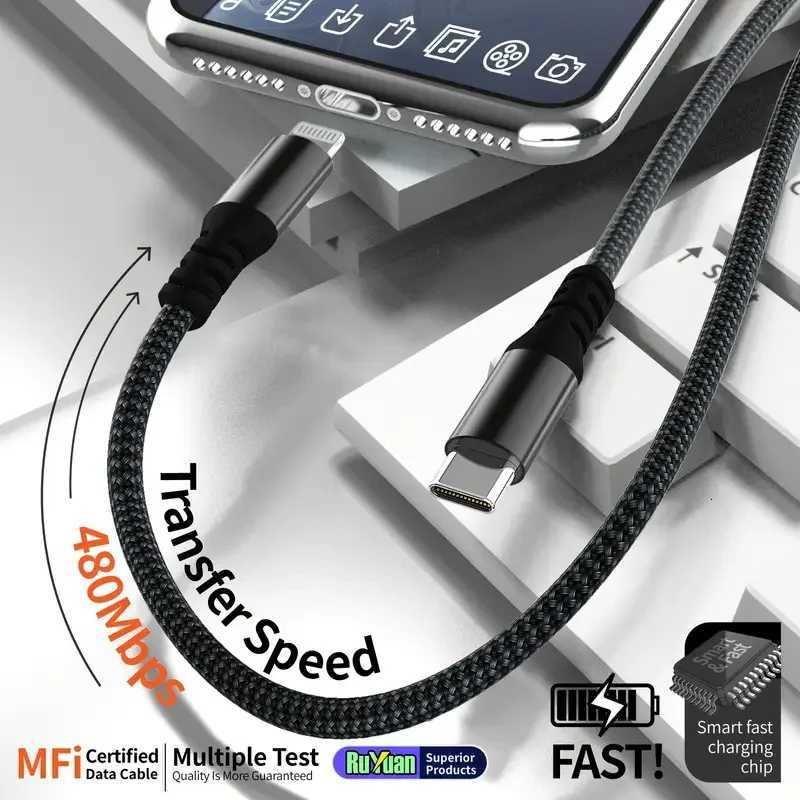 LAIHONEN 1PC MFI Certified Data Cable 20W Type C to Lightning Fast Charging Data Cable for iPhone 14 Plus 14 Pro 14 Pro Max C251203