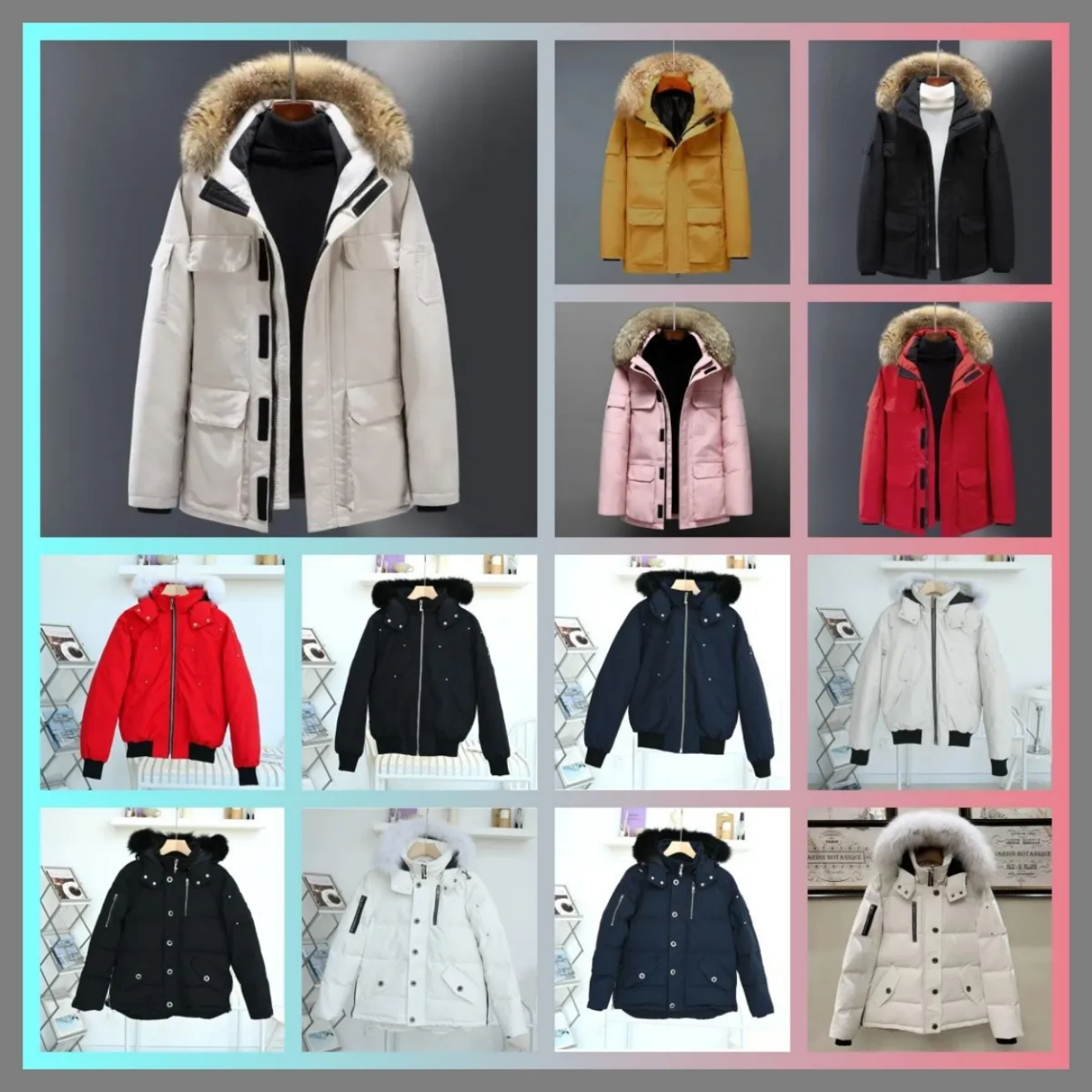 Mens Winter Warm Fur Hood Parka Pocket Windbreaker Luxury Down Coat Womens Puffer Jacket Outdoor Cold Weather Thermal Insulated Apparel