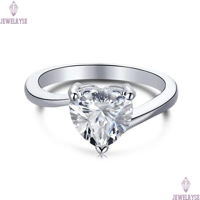 wed diamond heart designer ring for woman 925 sterling silver white 5A zirconia propose engagement wedding rings womens luxury jewelry valentines day 