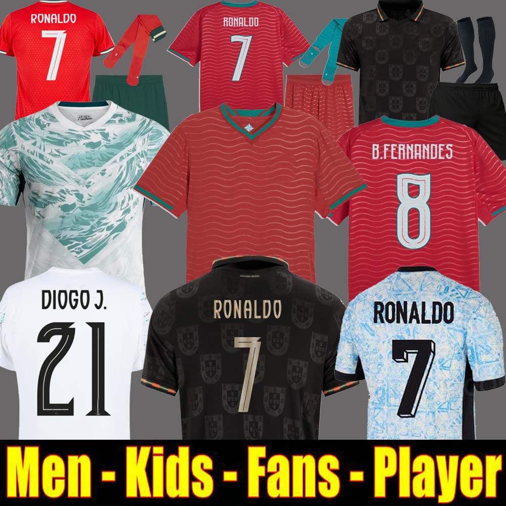 2026 Portugal soccer jerseys B.FERNANDES R. Leao JOAO FELIX PEPE BERMARDO camisa de futebol VITINHA football shirt Men Kids kit women RoNalDo Portuguese DIOGO JOTA