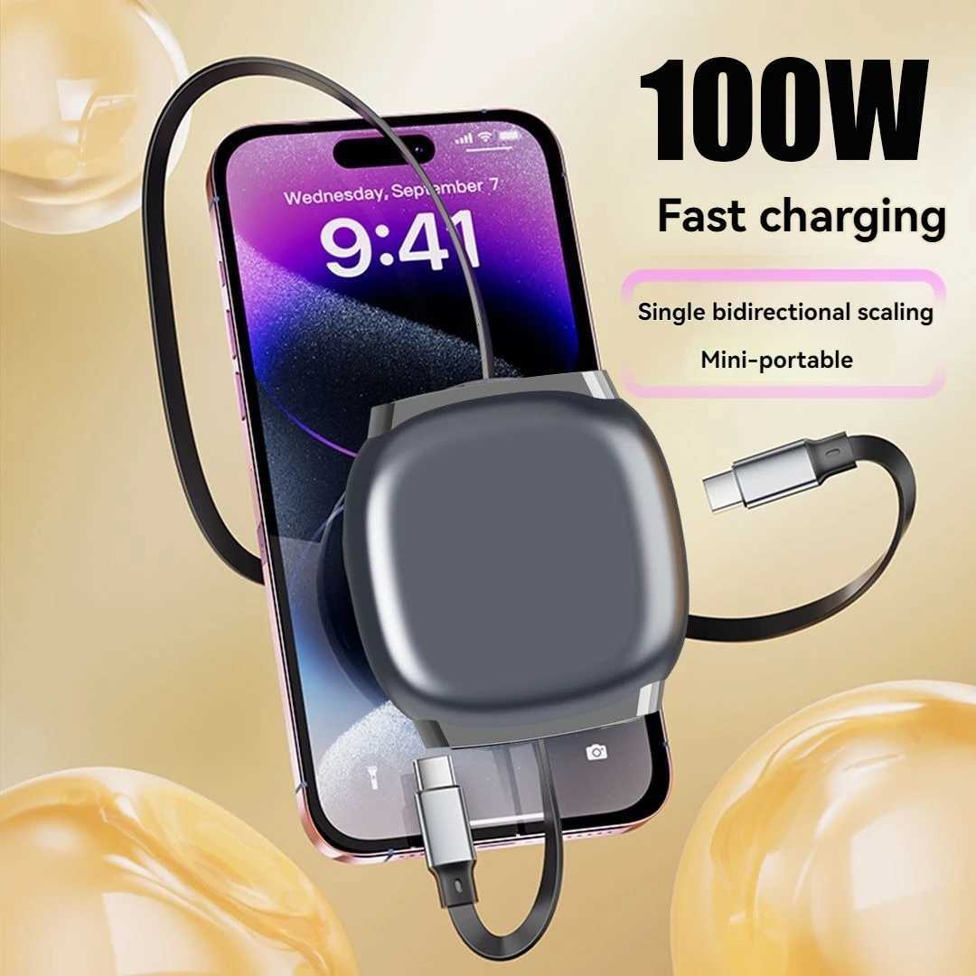 100w 6a er Fast Charge Type C Retractable Cable Quick Charge 1M Usb Cable Usb C to C Charger Cable C251203