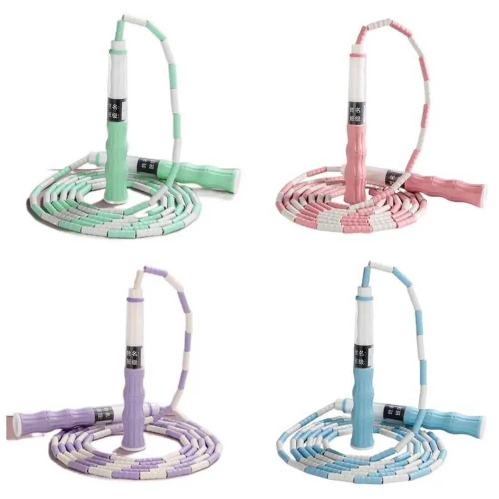 25 M Segmented Fitness Jump Rope Signable No Knots Soft Bead Skipping Rope Adjustable Length Lightweight Lose Weight M260319