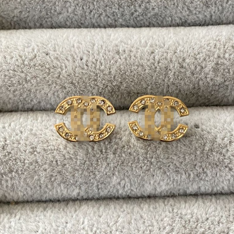 Men Women Designer Studs Earrings With Diamond 316L Stainless Steel Luxury Earrings Fashion Jewelry For Boys Girls