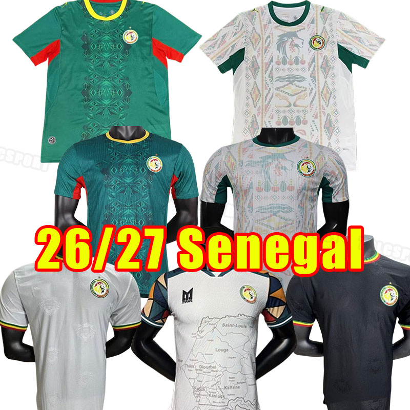 Fans player 2026 2027 Senegal soccer jerseys football MANE KOULIBALY GUEYE KOUYATE SARR homme Maillot de foot football Uniforms Full Set adult men Training