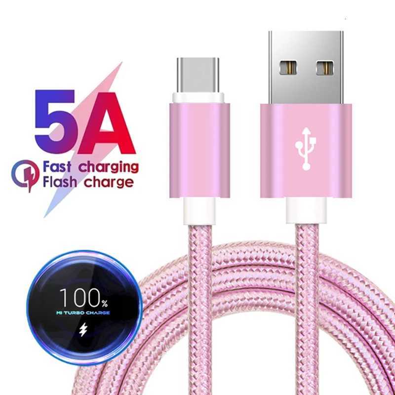 Type C USB Fast Charging Cable for S23 A55 A35 Redmi Note 13 X5 Nova 11 Realme iQOO Braided Cable C251203