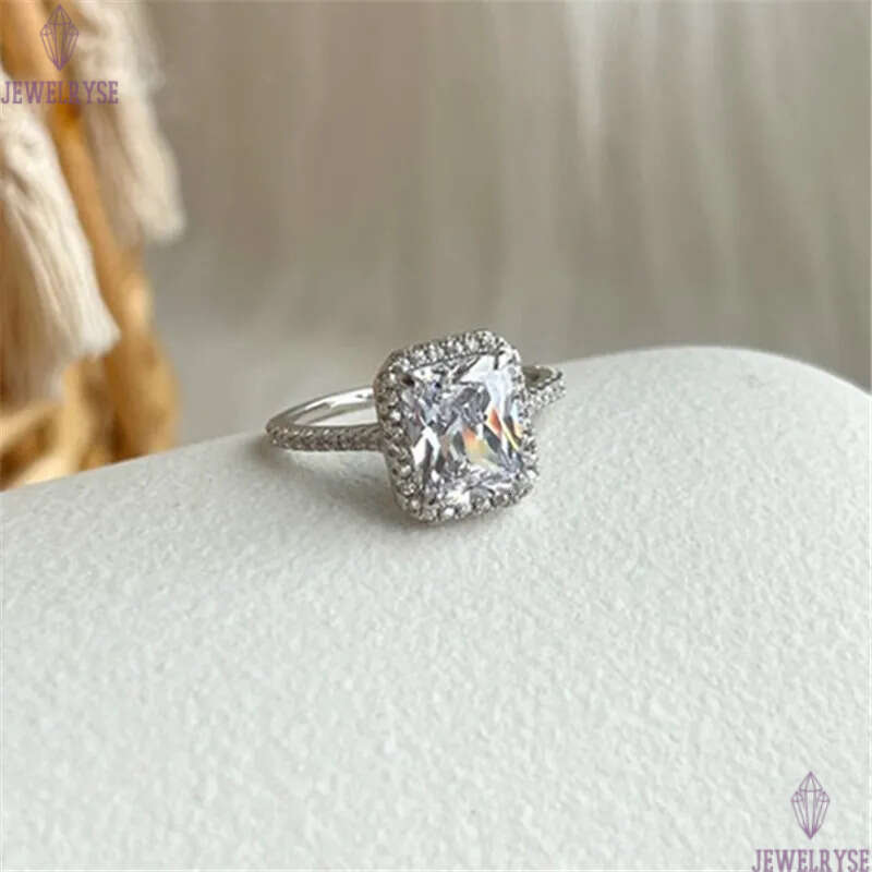 Luxury Fashion love designer Wedding Rings Classic Square 5A Cubic Zirconia ring for woman With Box Engagement Propose Diamond jewelry Friend Gift Siz