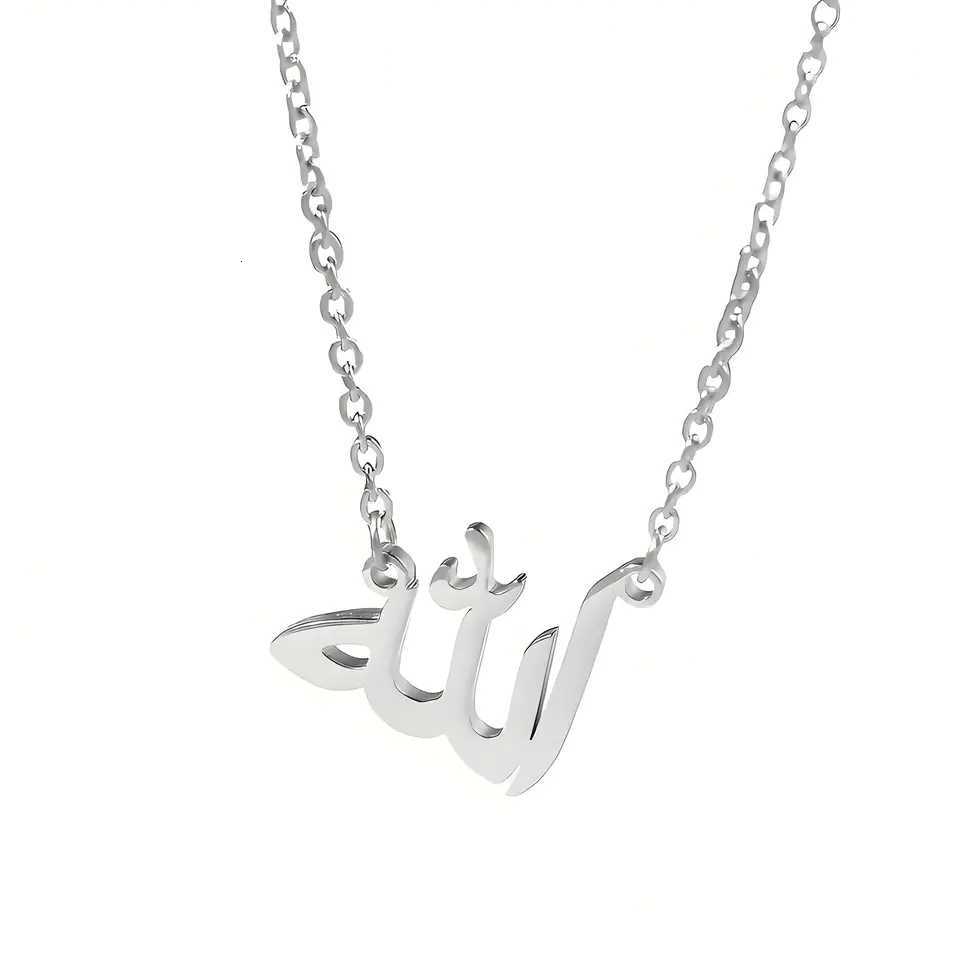 Personalized Arabic Name Necklace Stainless Steel Gold - Tone Jewelry Custom Nameplate for Womens Daily Elegant WearXJ251202
