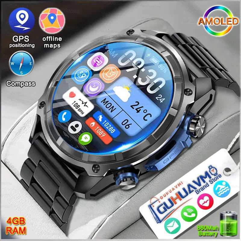 New 466466 Sn Smart Watch Men Corning GPS offline maps Always Display The Time Call 4GB Music Smartwatch For Men C251203