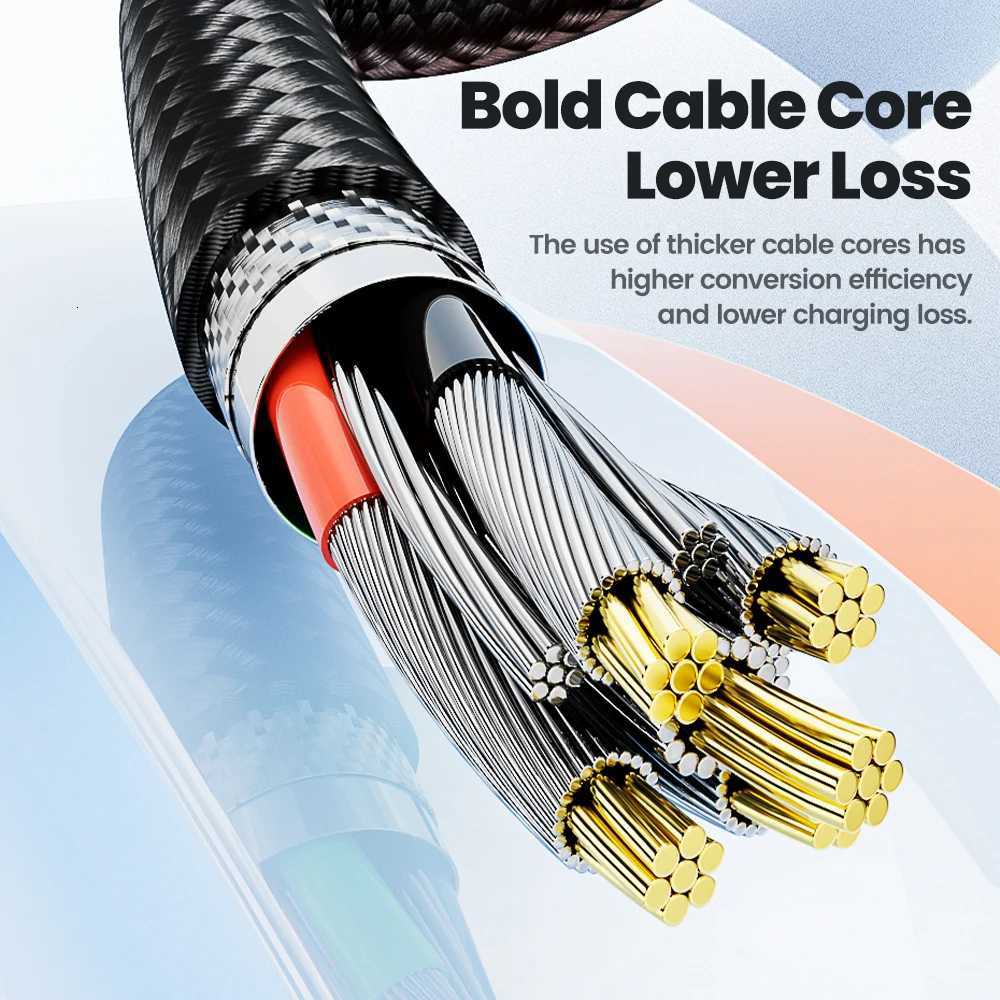 Toocki 540 Rotate Magnetic Cable 3A Fast Charging Micro USB Type C Cable For iPhone 14 S23 Magnet USB Phone Cable C251203