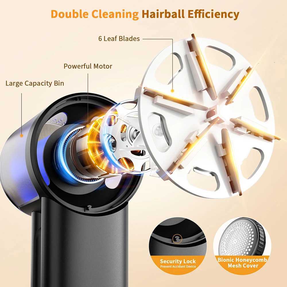 2-in-1 Rechargeable Fabric Shaver Electric Lint Remover with Digital Display Sweater Shaver Lint Shaver for Clothing Blanket M251203 - view 5