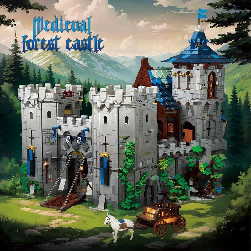 6640PCS Medieval Jungle Castle Building Blocks Forest Castle Model Bricks Desktop Decoration DIY Toys For Kids Holiday Gifts C251203