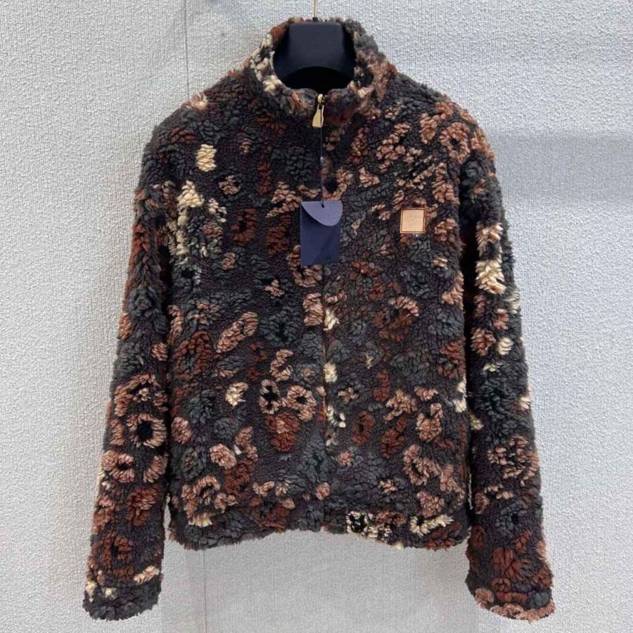 Designer Two-sided Women Jacket Polar Fleece Coat Women Zipper Jacket Winter Jacket Fashionable Straight Decoration Thick Windbreaker Stand Collar Warm Jacket