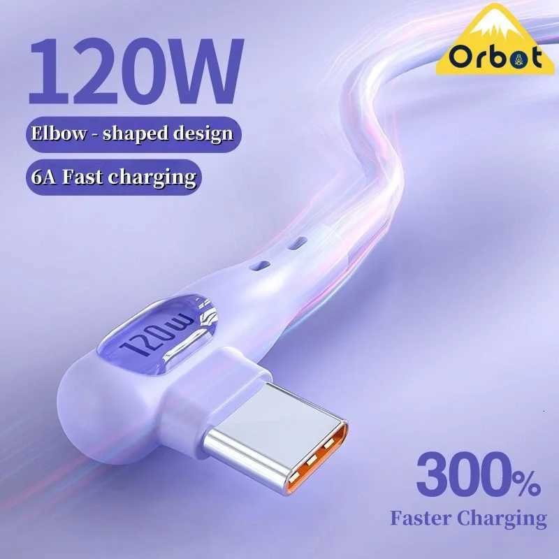 Orbot 120W Type-C Fast Charging colorf pipe USB To C moblie phone cable For A To C Data cable C251203