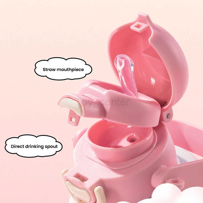 Disney Dual-Drink Thermos 680ML Strawberry Bear Mickey Elsa H251203