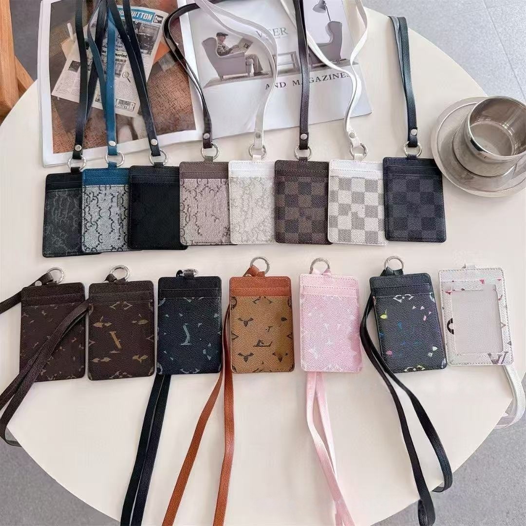 Multi-Card Holder with Lanyard Neck ID Badge Wallet for Work School and Events