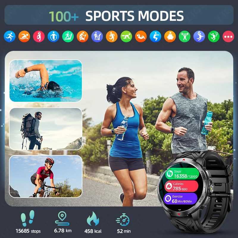 LIGE Men Smart Watch 1100mAh Large Battery 3ATM Waterproof Call Rate Sleep Monitor Flashlight Sports Smartwatch C251203