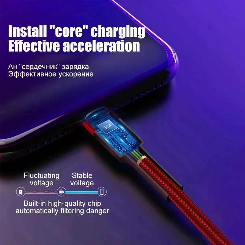 KEAI PD 20W USB C Cable For iPhone 11 12 13 14 Pro Max 8 Plus XS Fast Charging Type C Cables For Charger Braided Data Wire C251203