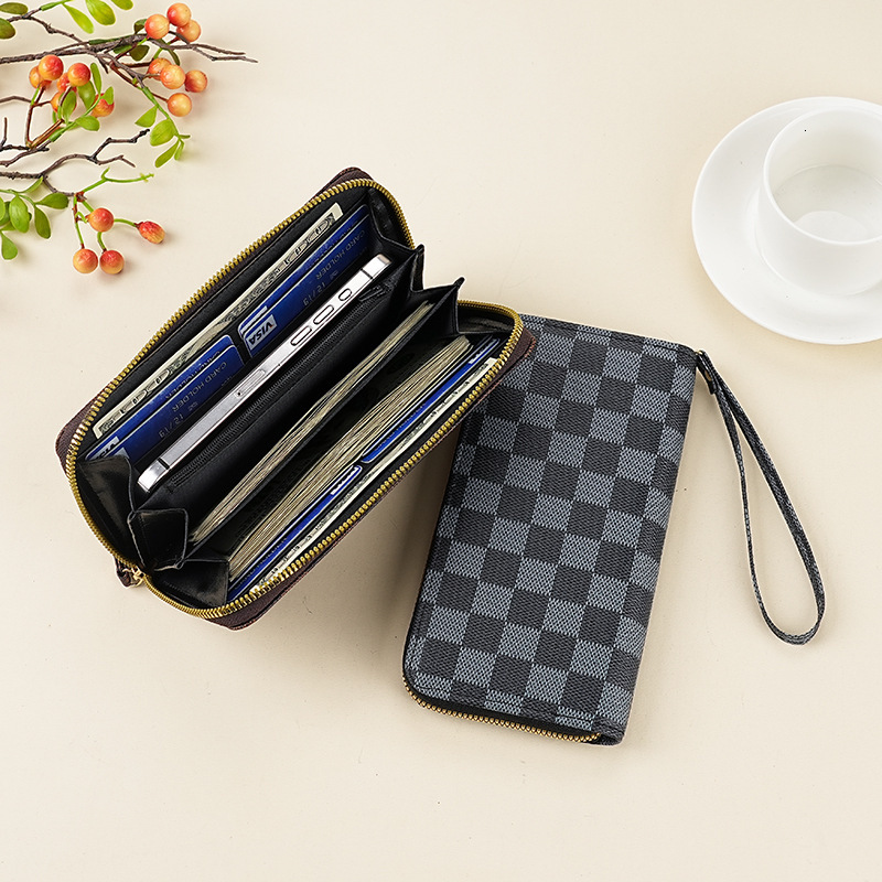 Cross fashion border wallet European and American style long zipper wallet large cash clip unisex wallet luxury handbag designer bag