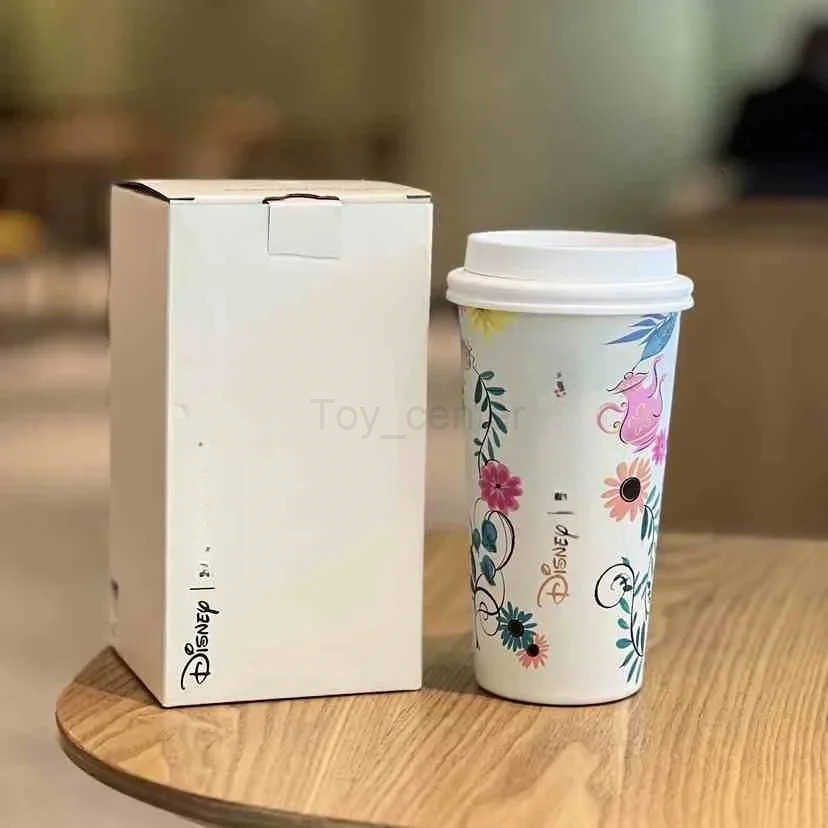 Disney New Original Alice In Wonderland Cheshire Cat Thermos Mug Top Sippy Cup Cute Cartoon Stainless Steel Sliding Cover H251203