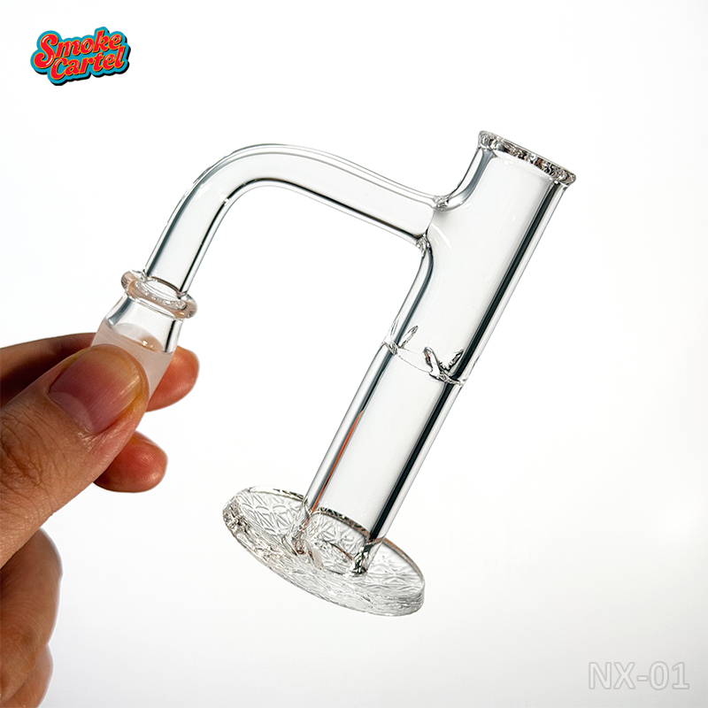 Full Weld Long Tube Spinner Blender Quartz Banger Terp Slurper - 10/14mm Male Joint Fitting for Glass Bongs Water Bubblers