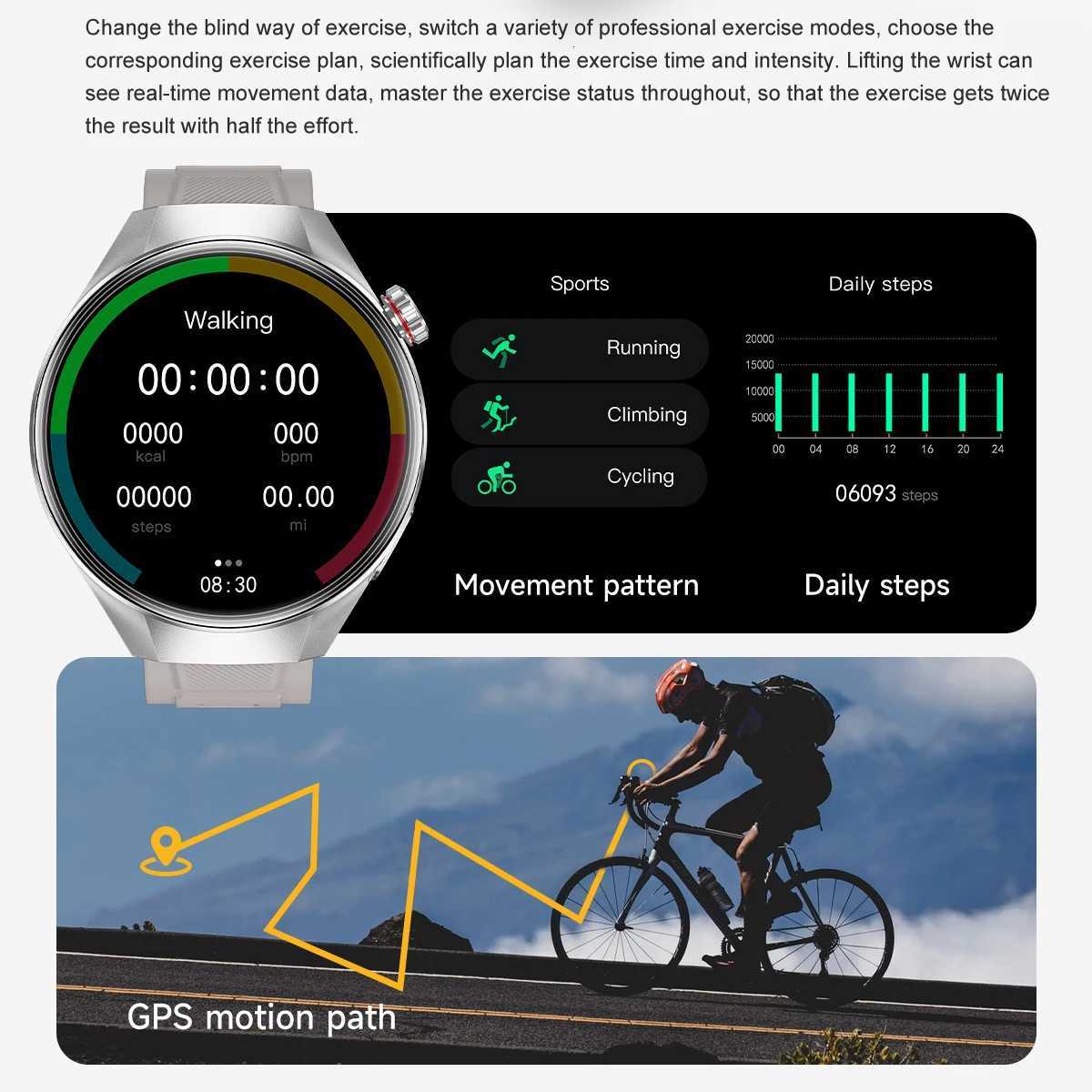 2025New Watch G5 PlUS Smart Watch 175 HD AMOLED Sn GPS track Rate Call Cpass Smartwatch for Men C251203