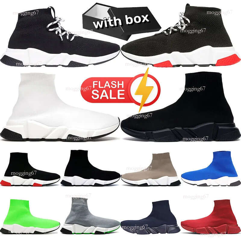 36-47 Designer socks shoes Hiking Shoes knit men women Triple White Black Red Beige Pink Clear Sole speed runner trainers flat Loafers platform sneakers casual shoes