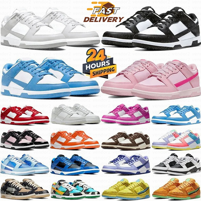 Designer Shoes Women Men Panda White Black Lows Grey Fog Triple Pink University Blue Red Diffused Taupe Sanddrift Outdoor Trainers Sports Sneakers GAI