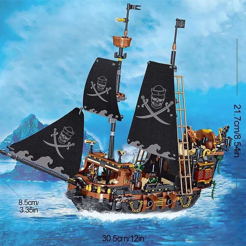 Pirate Ship Building Blocks Sailboat Model Bricks Ci Series Creative Desktop Decoraiton Toys For Children Adt Gifts C251203