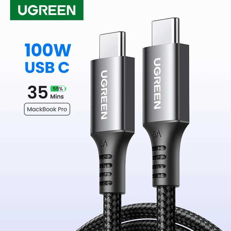 UGREEN 100W USB C to USB Type C Cable For iPhone 17 16 15 Book S25 S24 QC40 Fast Charging USB C Cable Charger USB 5A C251203