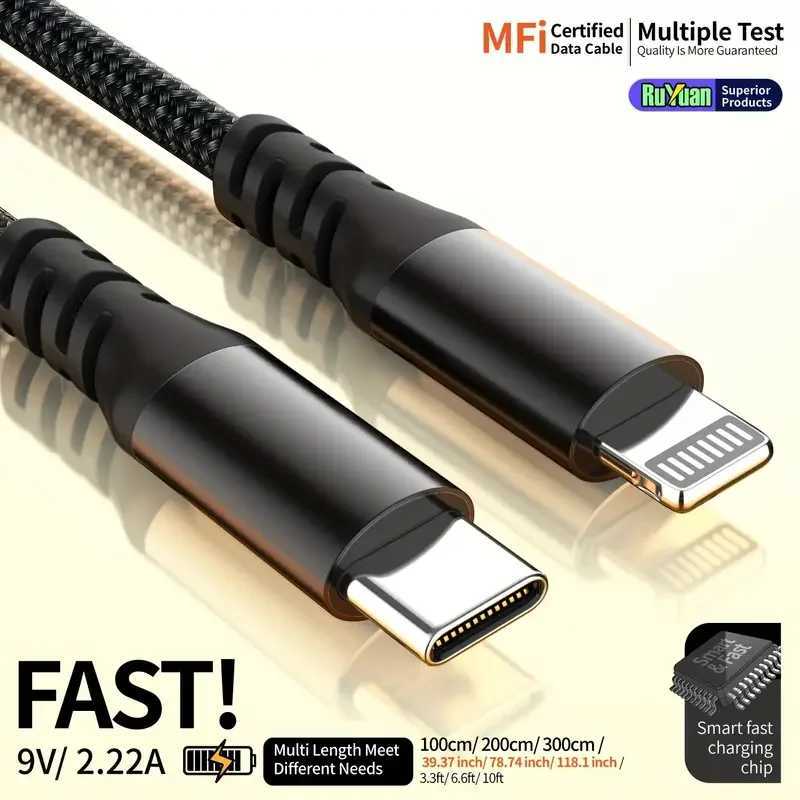 LAIHONEN 1PC MFI Certified Data Cable 20W Type C to Lightning Fast Charging Data Cable for iPhone 14 Plus 14 Pro 14 Pro Max C251203